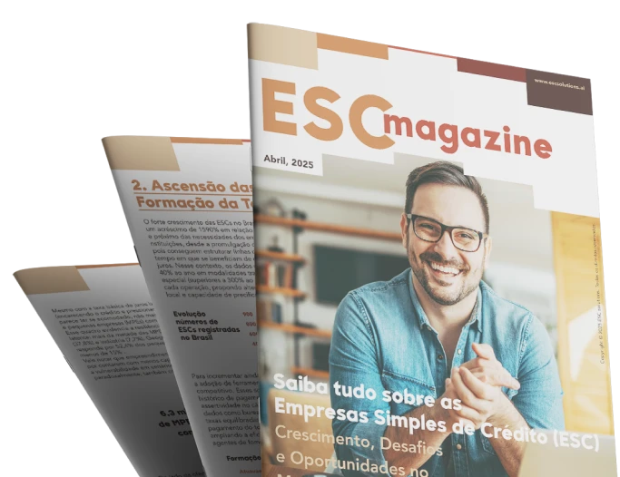 Revista ESC +. Nela contém algumas páginas da revista, mostrando a capa e capítulos.
